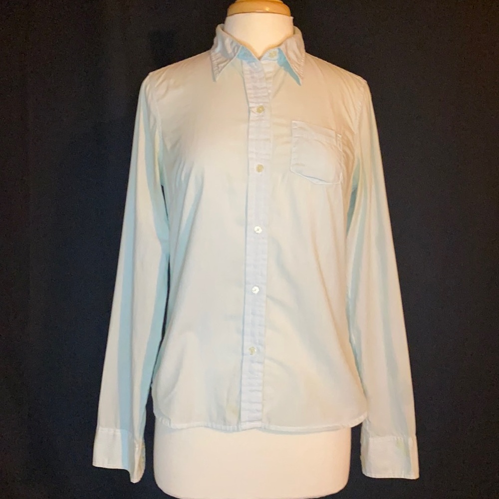 Blue/white Pin Stripped Button Down Shirt